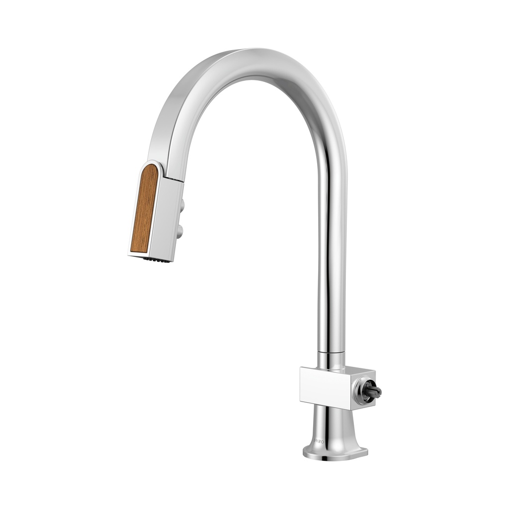 Brizo 63022LF-PCWDLHP Pull-Down Faucet With Arc Spout Less H