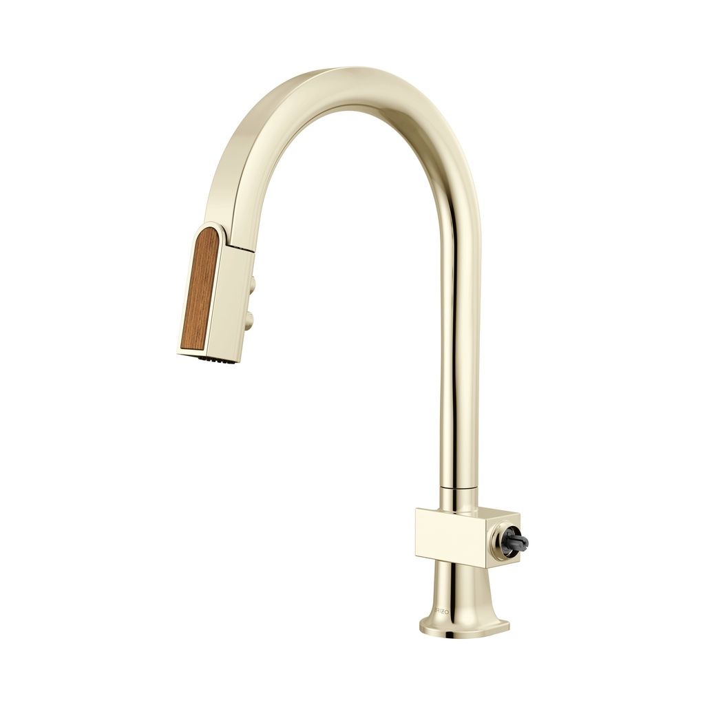 Brizo 63022LF-PNWDLHP Pull-Down Faucet With Arc Spout Less H
