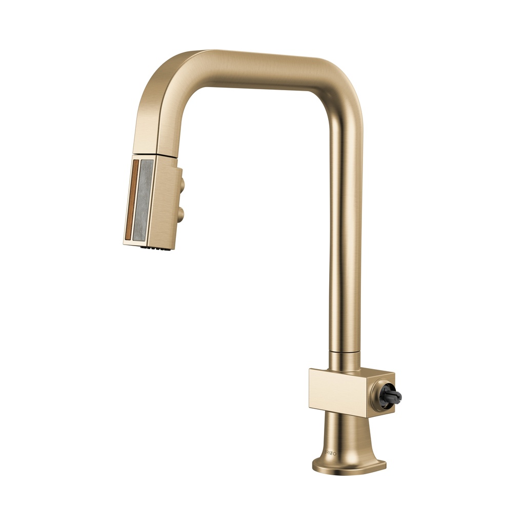 Brizo 63023LF-GLWDLHP Pull-Down Faucet With Square Spout Les