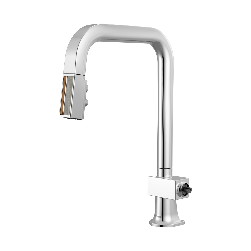 Brizo 63023LF-PCWDLHP Pull-Down Faucet With Square Spout Les