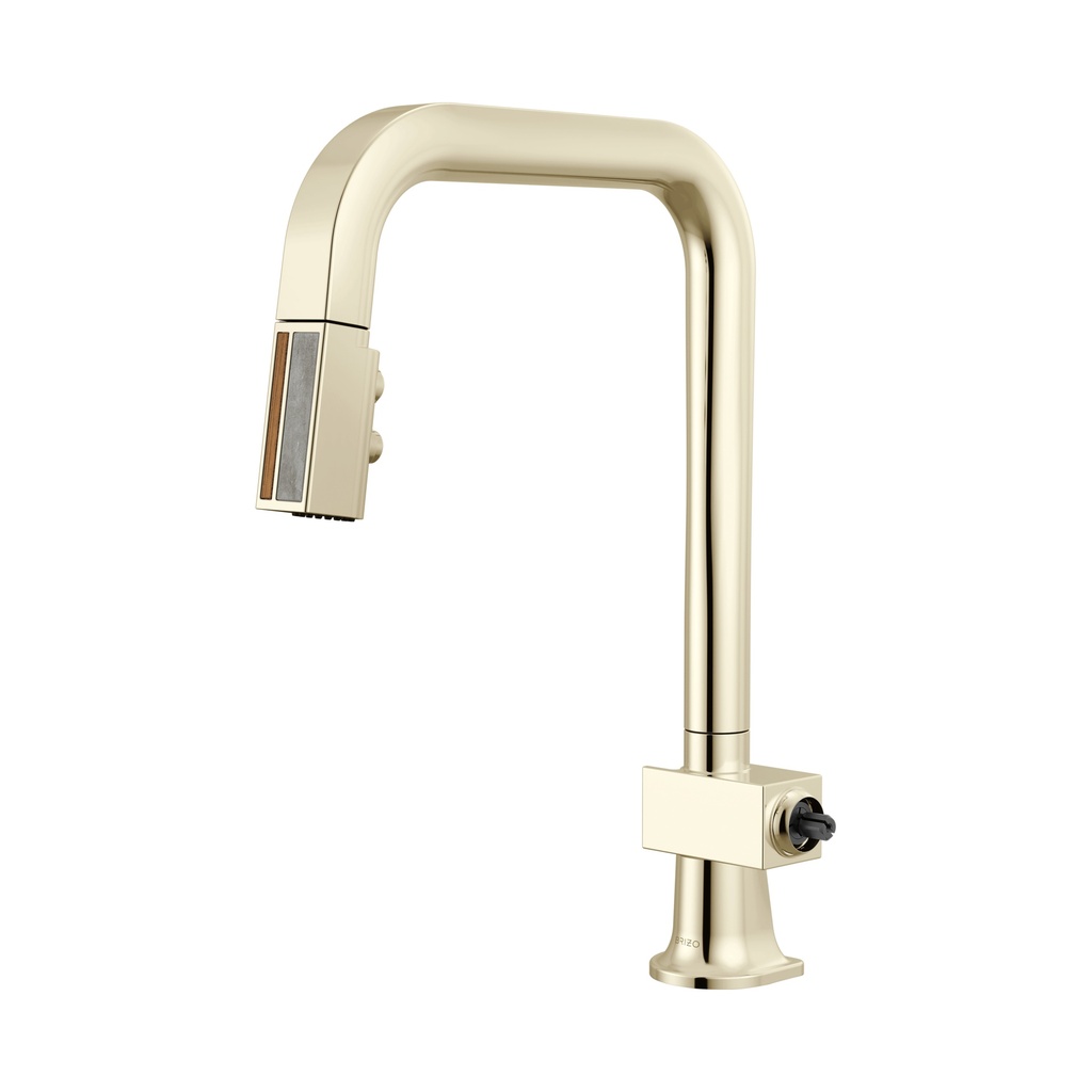 Brizo 63023LF-PNWDLHP Pull-Down Faucet With Square Spout Les