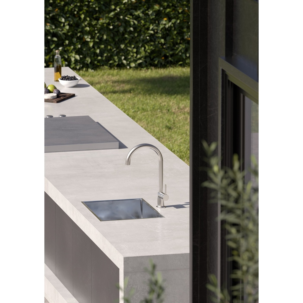 Brizo 63075LF-SSLHP-OD Odin Deck Mount Faucet With Arc Spout Less