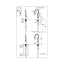Brizo 63121LF-GLLHP Articulating Kitchen Faucet 1L