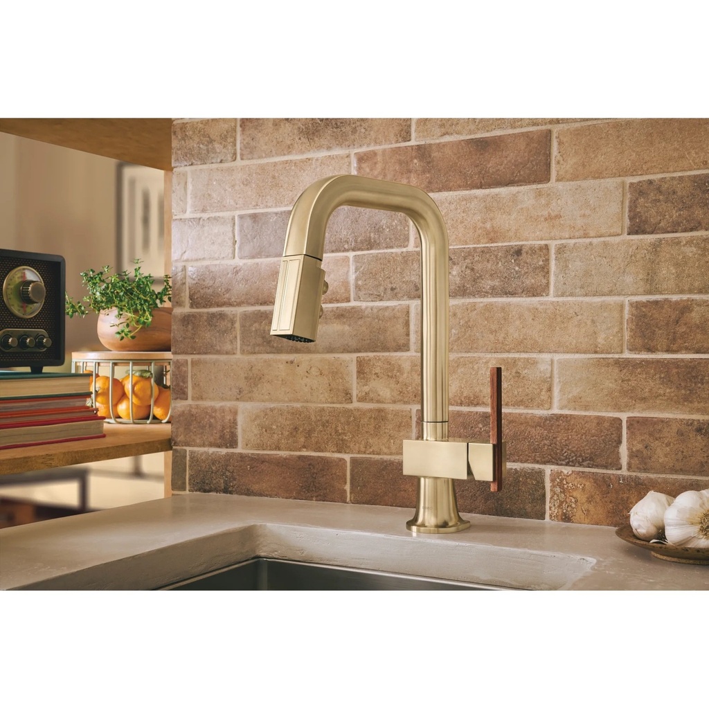 Brizo 63923LF-GLLHP Pull-Down Prep Faucet With Square Spout