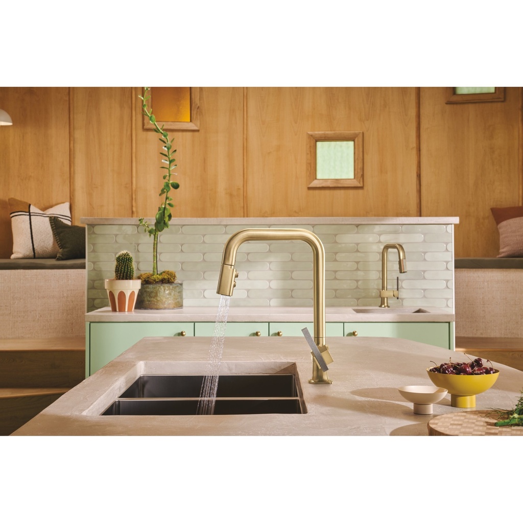 Brizo 63923LF-PNWDLHP Pull-Down Prep Faucet With Square Spout