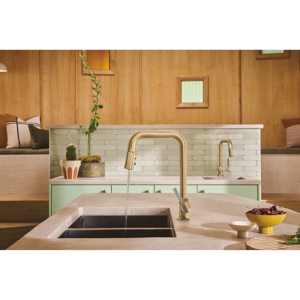 Brizo 63923LF-SSWDLHP Pull-Down Prep Faucet With Square Spout