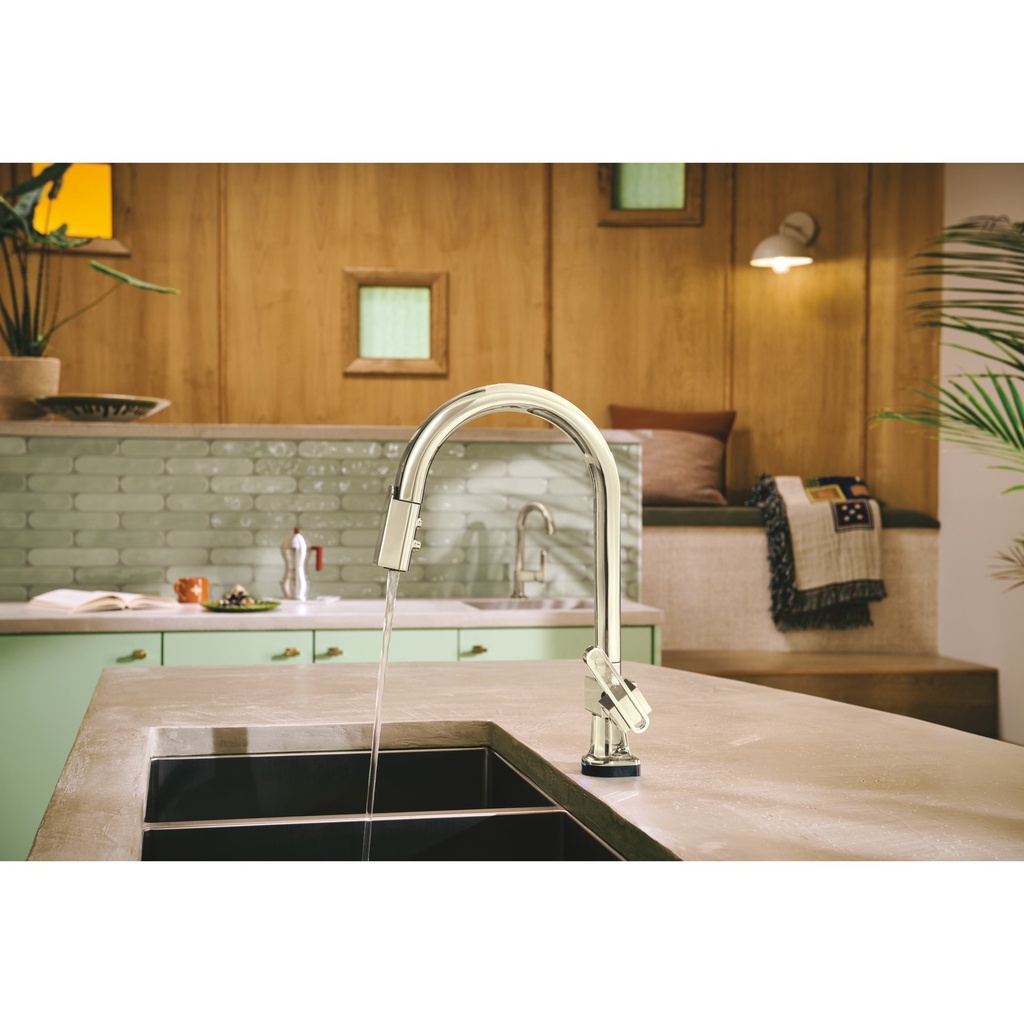Brizo 64022LF-PNLHP Smarttouch Pull-Down Faucet With Arc Spo