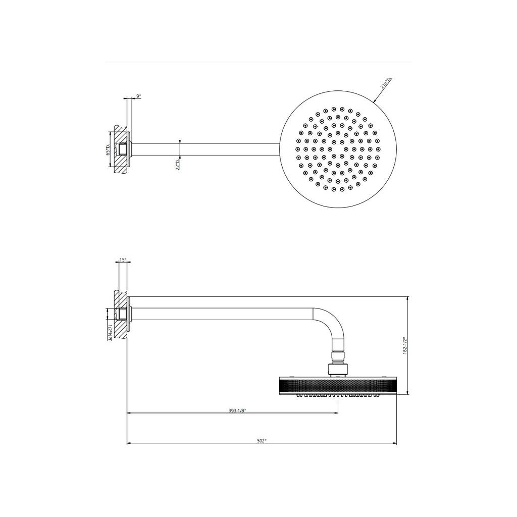Gessi 58185 Inciso Wall Mounted Adjustable Showerhead Chrome 2