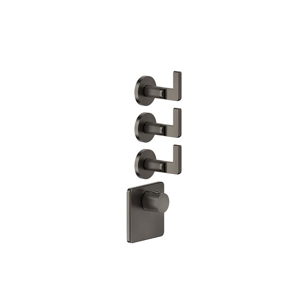 Gessi 58216 Inciso Thermostatic Trim With 3 Volume Controls Chrome 1