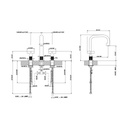 Gessi 58114 Inciso Three Hole Basin Mixer With Spout Chrome 2