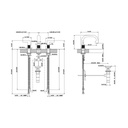 Gessi 58011 Inciso Three Hole Basin Mixer With Spout Chrome 2