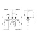 Gessi 58014 Inciso Three Hole Basin Mixer With Spout Chrome 2