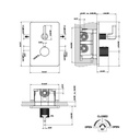Gessi 58134 Inciso 2 Way Thermostatic Diverter And Volume Control Chrome 2