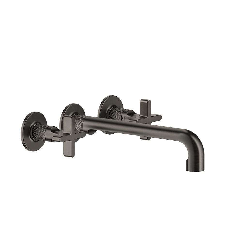 Gessi 58192 Inciso Three Hole Wall Mounted Basin Mixer Trim Chrome 1