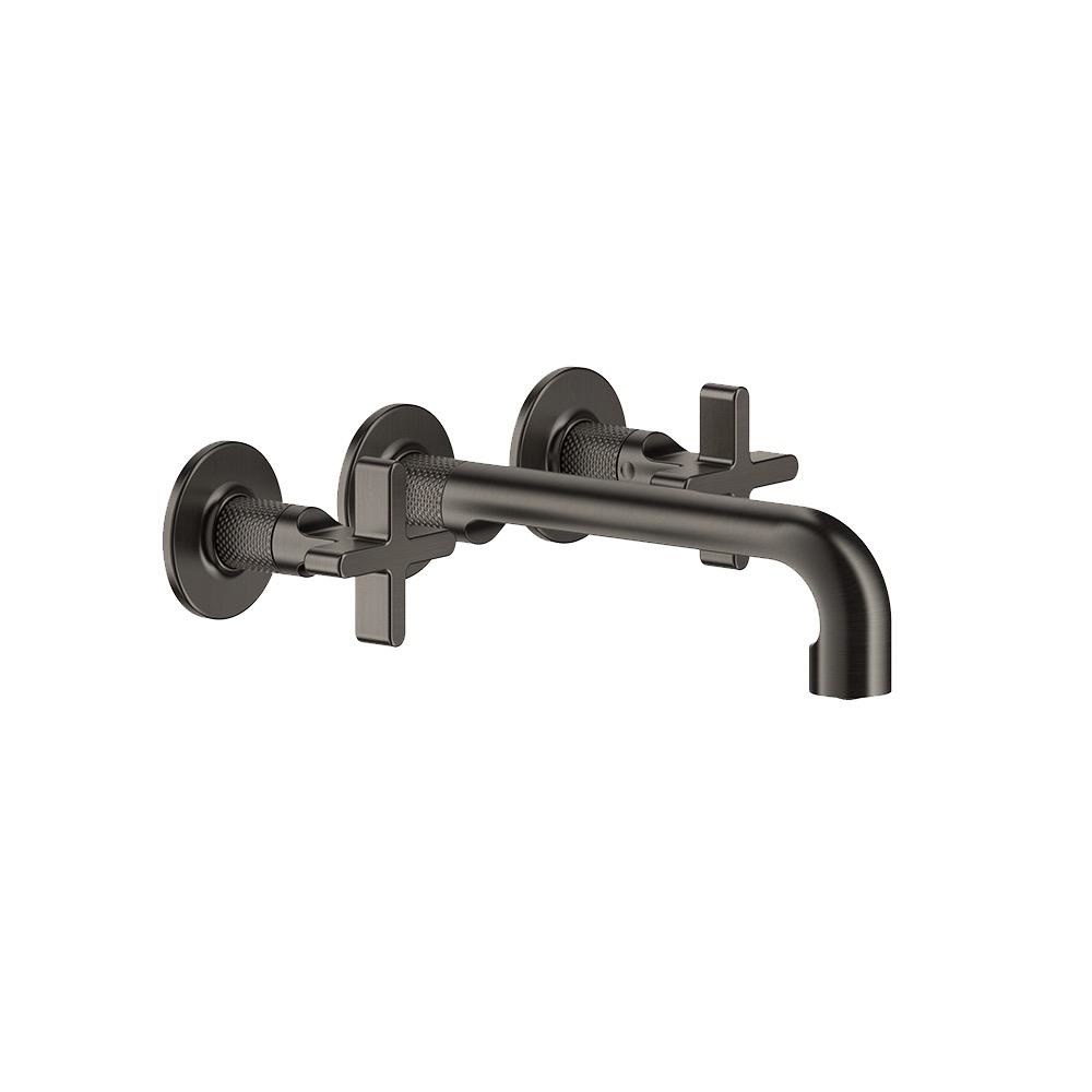 Gessi 58190 Inciso Three Hole Wall Mounted Basin Mixer Trim Chrome 1