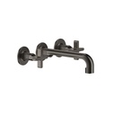 Gessi 58190 Inciso Three Hole Wall Mounted Basin Mixer Trim Chrome 1
