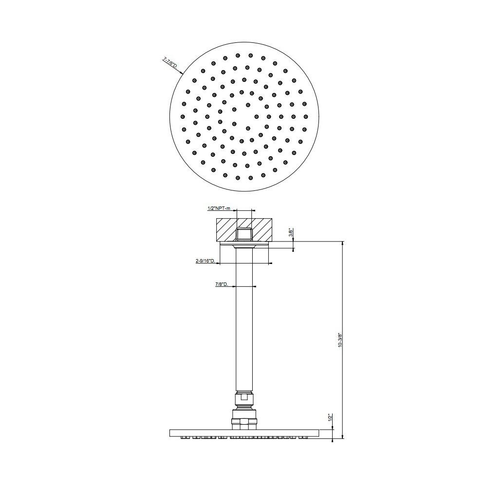 Gessi 58152 Inciso Ceiling Mounted Adjustable Showerhead Chrome 2