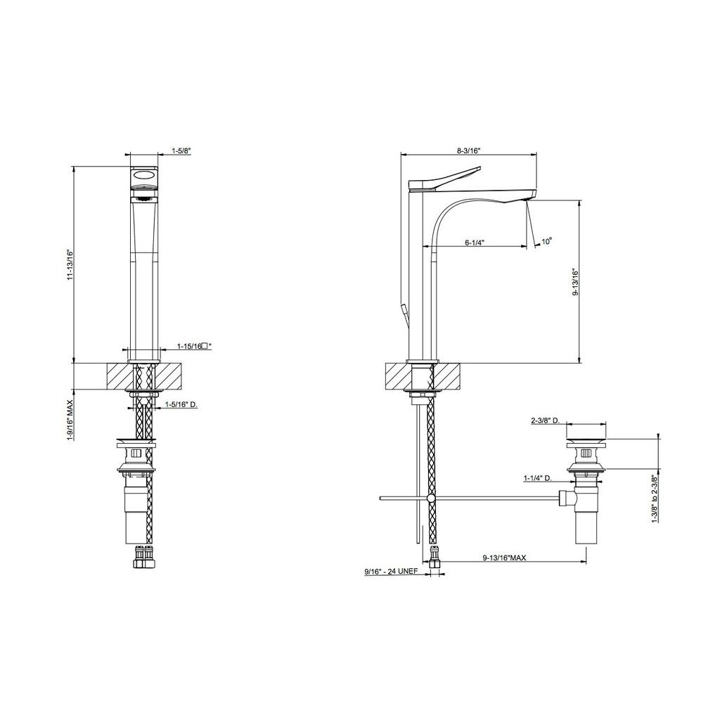 Gessi 59009 Rilievo Tall Single Lever Washbasin Mixer Chrome 2