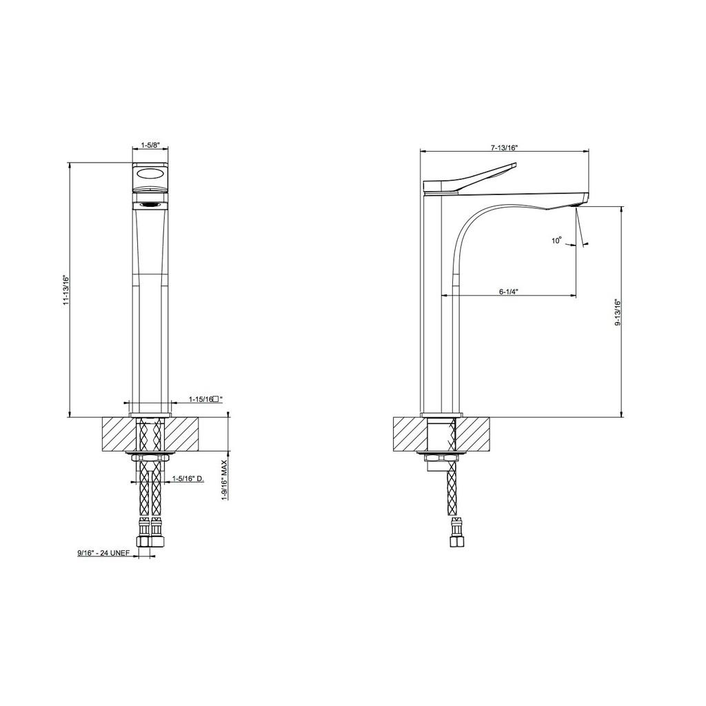 Gessi 59010 Rilievo Tall Single Lever Washbasin Mixer Chrome 2
