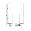 Gessi 58519 Inciso Wall Mounted Brush Holder Chrome 2