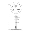 Gessi 59152 Rilievo Ceiling Mounted Adjustable Shower Head Chrome 2