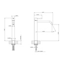 Gessi 18606 Via Tortona Tall Single Lever Washbasin Mixer Chrome 2