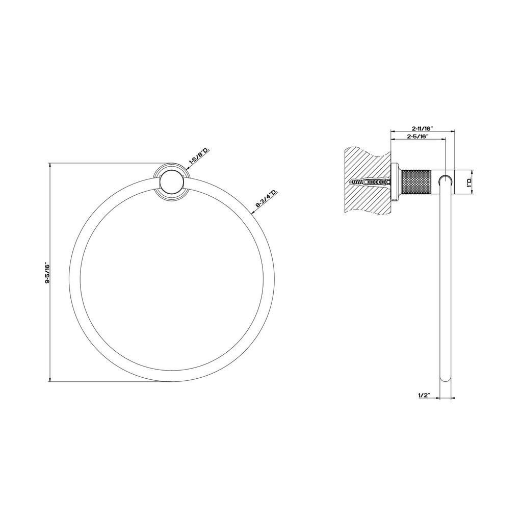 Gessi 58509 Inciso Towel Ring Chrome 2