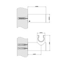 Gessi 58160 Inciso Adjustable Handshower Hook Chrome 2