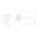 Gessi 38780 Via Tortona Wall Mounted Spout Only Chrome 2