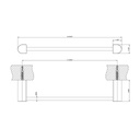 Gessi 59397 Rilievo 12" Centre Distance Towel Rail Chrome 2