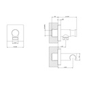 Gessi 59161 Rilievo Wall Elbow 1/2" Connection Chrome 2