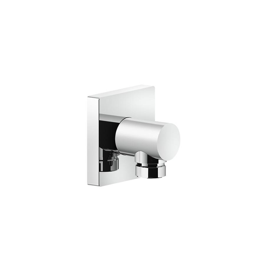 Gessi 59169 Rilievo Wall Elbow With Backplate 1/2" Connection Chrome 1