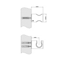 Gessi 58157 Inciso Fixed Handshower Hook Chrome 2