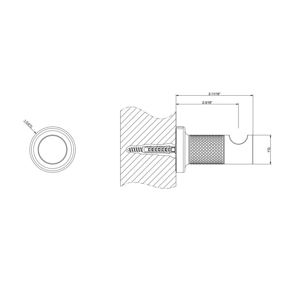 Gessi 58521 Inciso Wall Mounted Robe Hook Chrome 2