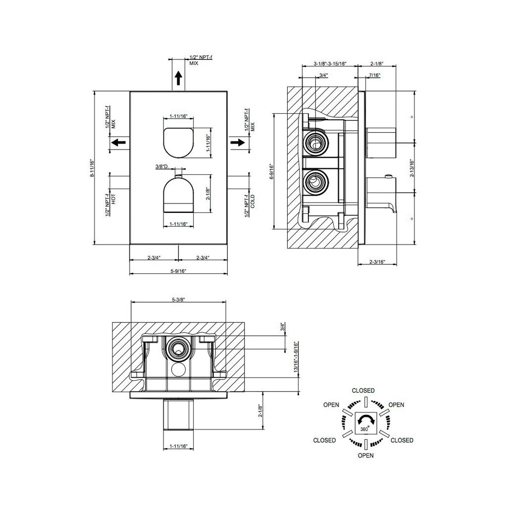 Gessi 59136 Rilievo Single Volume Control Trim Chrome 2