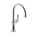 Kohler 99263-CP Artifacts Single-Handle Kitchen Sink Faucet With 14-11/16 Swing Spout Arc Spout Design 1