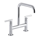Kohler 7547-4-CP Purist Deck-Mount Bridge Faucet 3