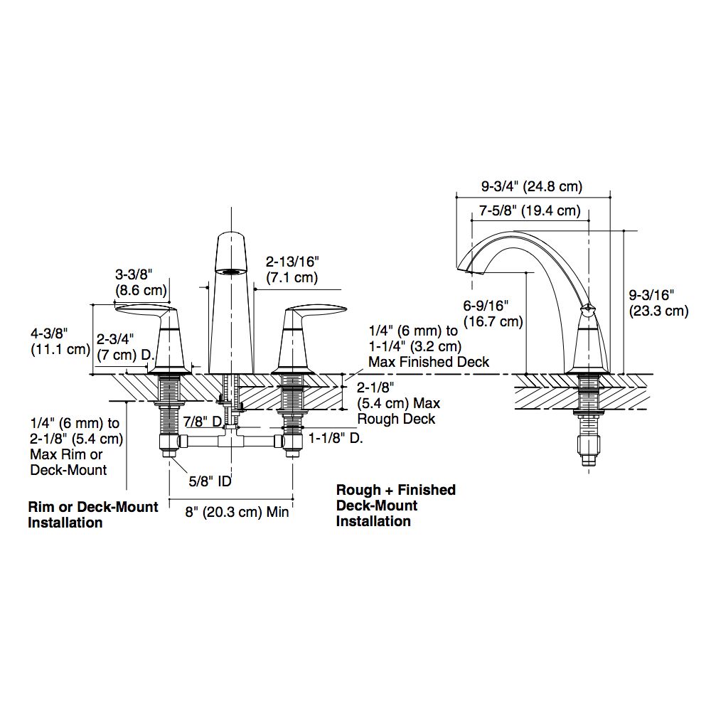 Kohler T45115-4-BN Alteo Bath Faucet Trim Valve Not Included 2
