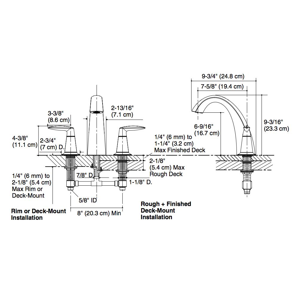 Kohler T45115-4-2BZ Alteo Bath Faucet Trim Valve Not Included 2