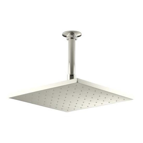 Kohler 13696-SN Contemporary Square 10 Rainhead With Katalyst Air-Induction Spray 2.5 Gpm 2