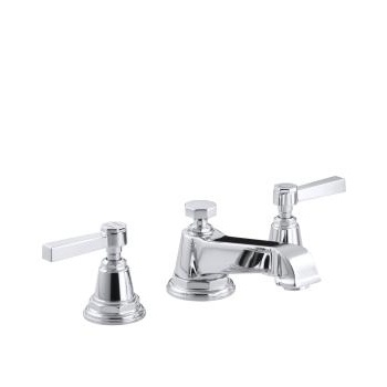 Kohler 13132-4A-CP Pinstripe Pure Widespread Lavatory Faucet With Lever Handles 1