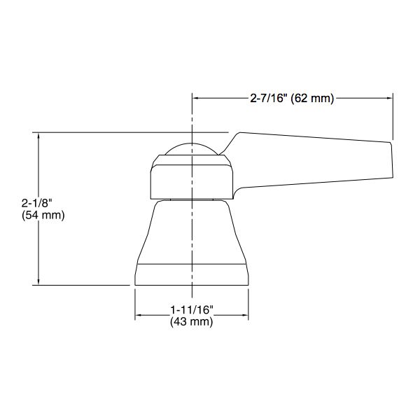 Kohler 16012-4-CP Triton Lever Handles For Widespread Base Faucet 2