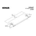 Kohler 72570-BV Artifacts 24 Double Towel Bar 2