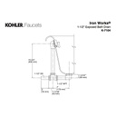 Kohler 7104-PB Iron Works Exposed Bath Drain For Above-The-Floor Installation 2
