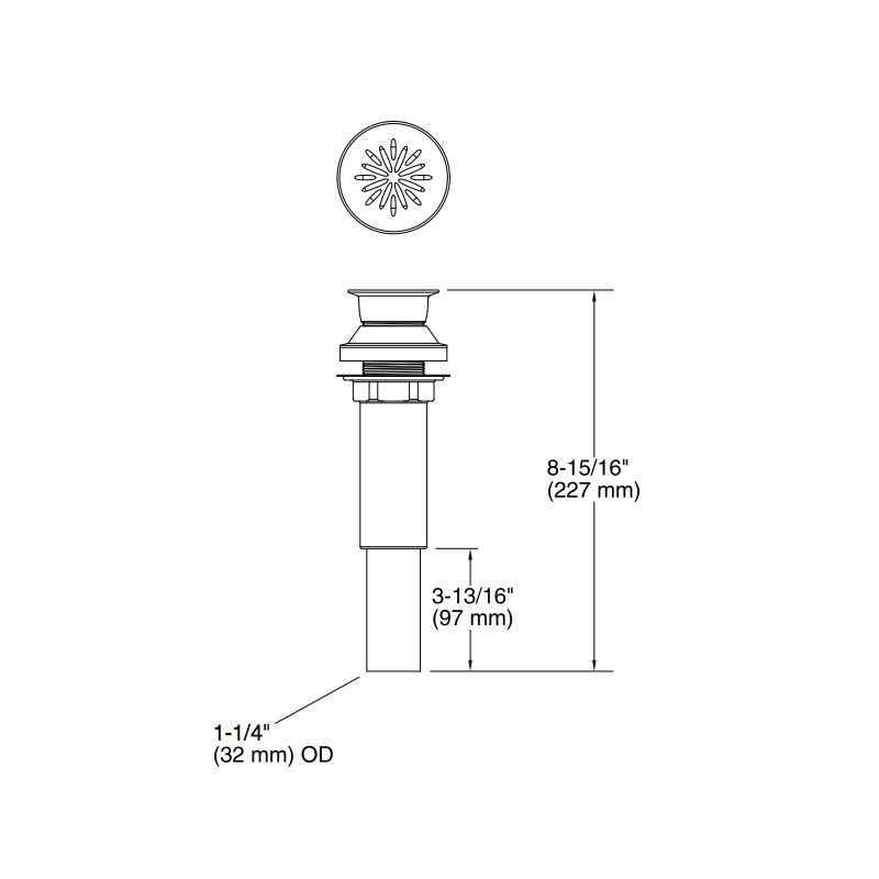 Kohler 7107-BV Decorative Grid Drain Without Overflow 2