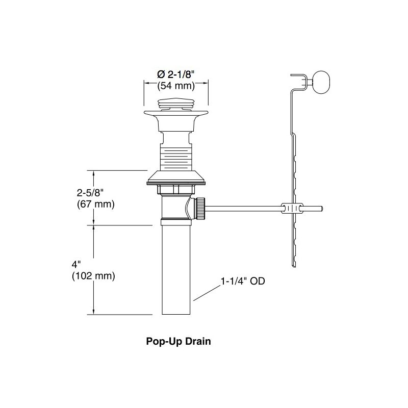 Kohler 7114-SN Premier Pop-Up Drain Exposed Without Overflow 2