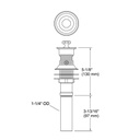 Kohler 7127-A-CP Lavatory Drain With Overflow And Non-Removable Metal Stopper 2