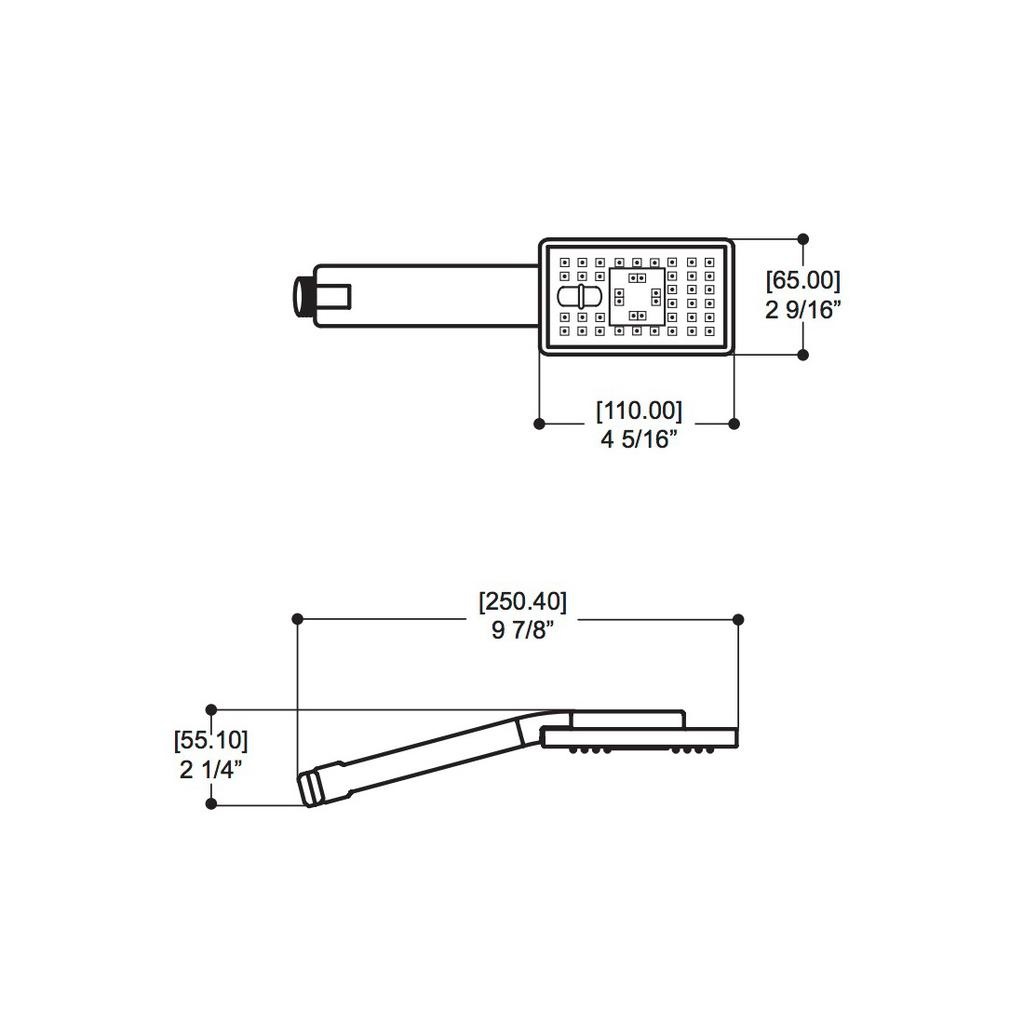 ALT 90816 Square Handshower 2 Fonctions Electro Black 2