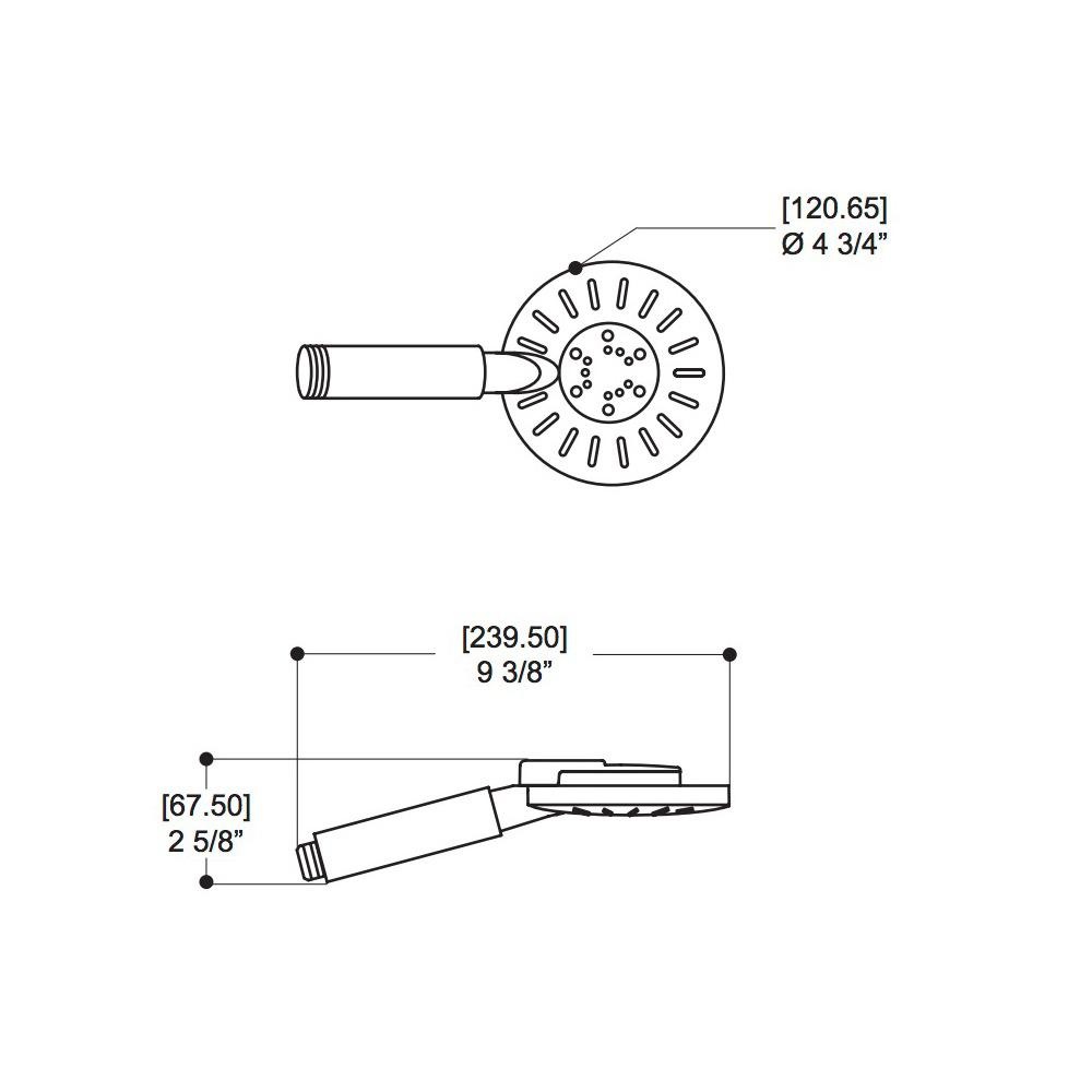 ALT 90815 Round Handshower 3 Functions Electro Black 2