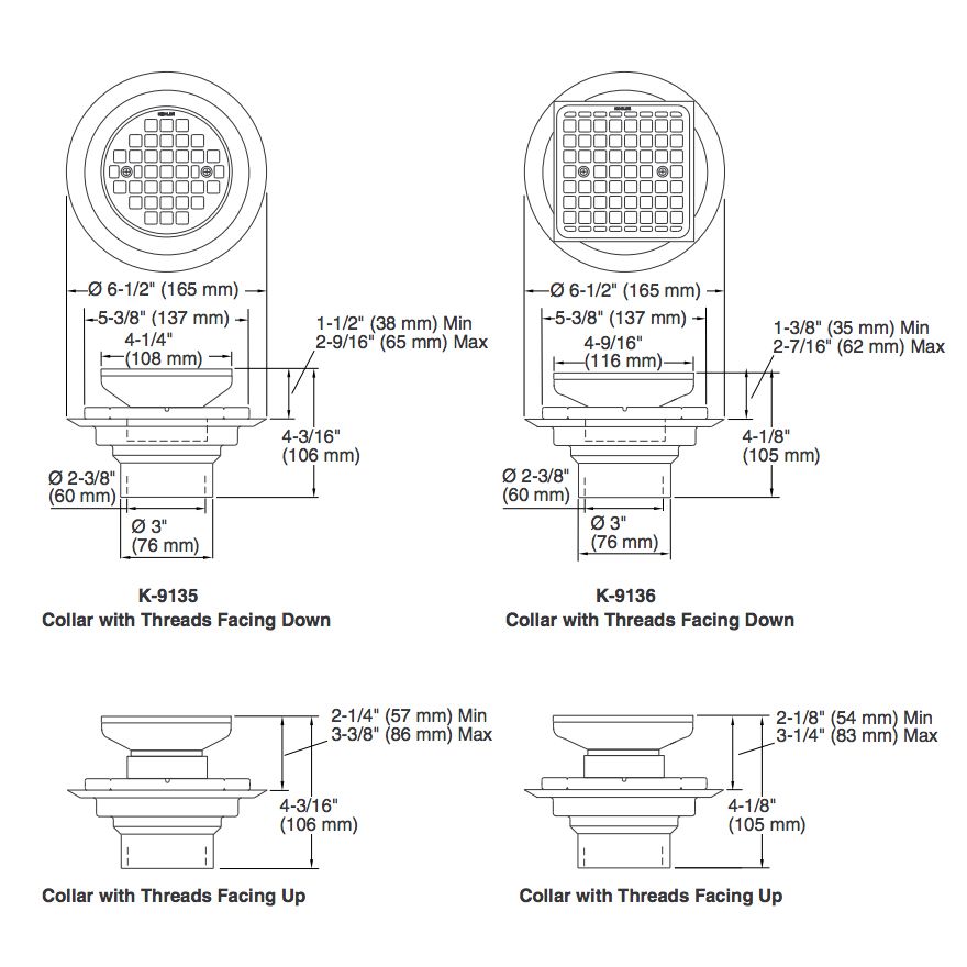Kohler 9135-CP Round Design Tile-In Shower Drain 2